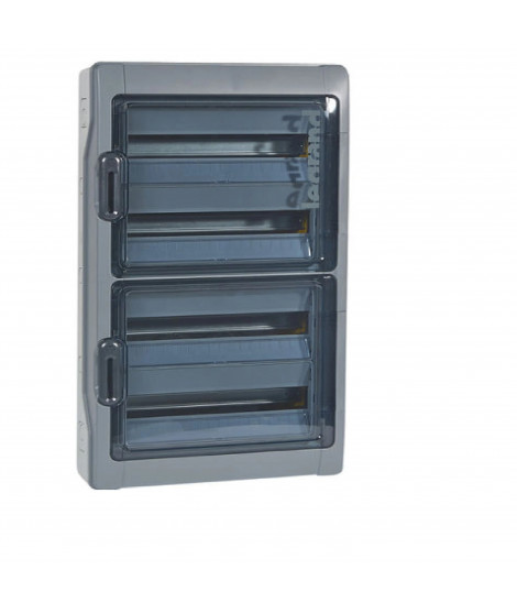 Coffret étanche Plexo³ 4x18 modules avec embouts perforation directe prémontés