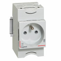 Prise de courant modulaire 10A à 16A 250V~ - 2P+T à éclips - 2,5 modules