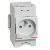 Prise de courant modulaire 10A à 16A 250V~ - 2P+T à éclips - 2