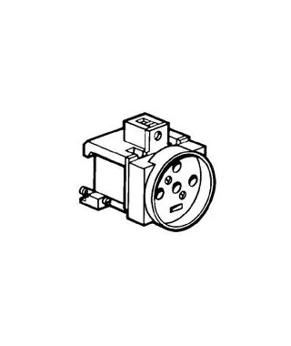 Prise de courant modulaire 20A 400V~ - 3P+N+T à éclips - 3,5 modules