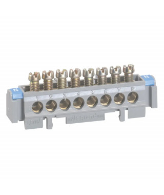Bornier de répartition nu sur support 4 connexions 1,5mm² à 16mm² - 75mm