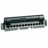 Bornier de répartition isolé IP2X phase 1 connexion 6 à 25mm² - noir - 113mm