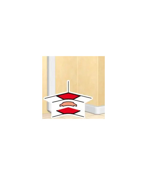 Angle intérieur pour goulottes DLP monobloc 50x105mm - blanc