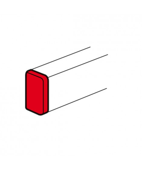 Embout pour goulottes DLP monobloc 50x105mm à couvercle 85mm - blanc
