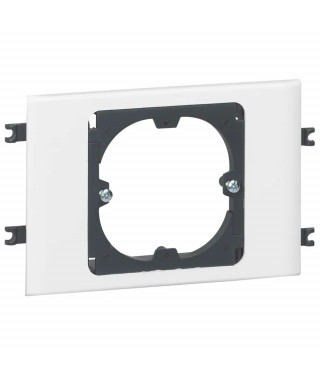 Support universel 1 poste pour goulotte DLP monobloc avec couvercle 85mm