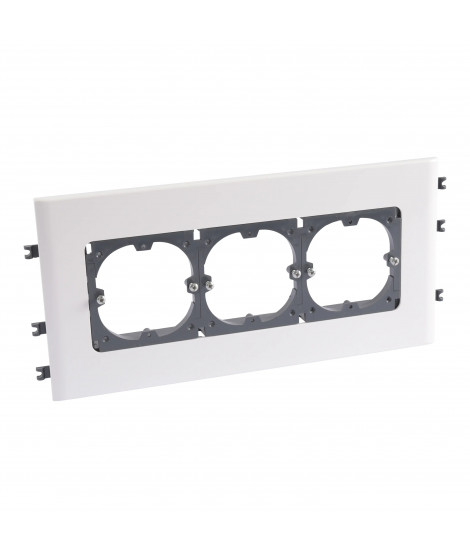 Support universel 3 postes - goulottes DLP monobloc couvercle 130mm horizontal