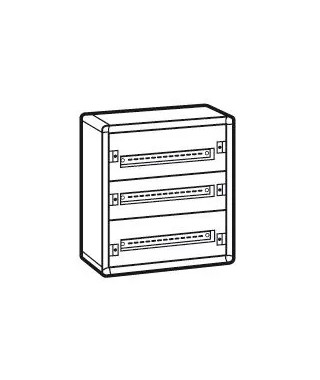 Coffret distribution métal XL³160 3 rangées 600x575x147mm - 72 modules