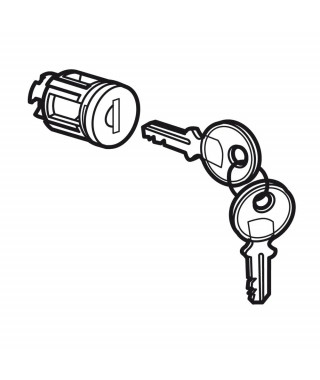 Barillet à clé type405 pour porte métal ou vitrée XL³800/400/160 - 1 jeu 2 clés