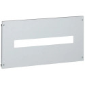 Plastron métal à vis DPX³/DPX-IS250 dans XL³4000 ou XL³800 haut.300mm 24 modules