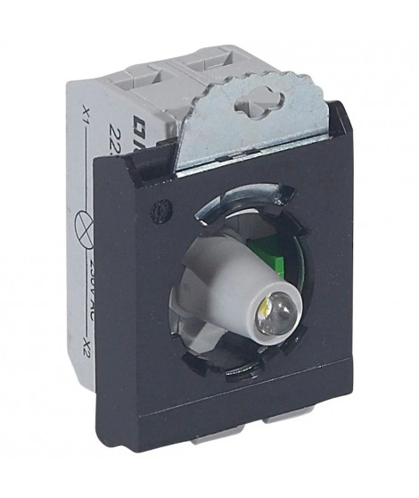 Sous-ensemble bloc - tête lumineuse Osmoz raccordement à vis - 230V~ - NO blanc