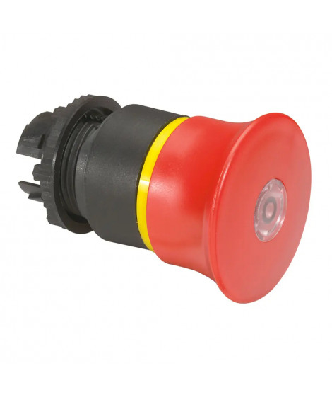 Coup de poing Ø40 pousser-tirer lum arrêt d'urgence IP69 Osmoz compo - rouge
