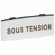 Insert Osmoz avec texte - alu - petit modèle avec marquage SOUS TENSION