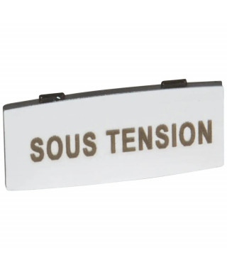 Insert Osmoz avec texte - alu - petit modèle avec marquage SOUS TENSION