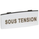 Insert Osmoz avec texte - alu - petit modèle avec marquage SOUS TENSION