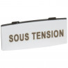Insert Osmoz avec texte - alu - petit modèle avec marquage SOUS TENSION