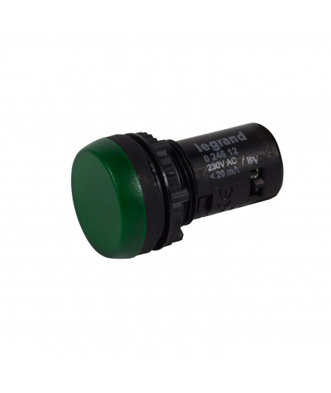 Voyant monobloc avec LED intégrée IP69 Osmoz complet - vert - 230V~