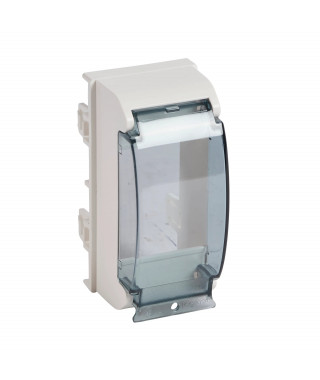 Support appareillage modulaire sur goulotte à clippage direct Mosaic - blanc
