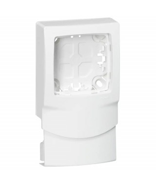 Cadre Appareillage saillie 1 poste pour moulures DLPlus épaisseur 16mm -blanc
