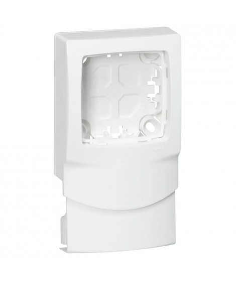 Cadre Appareillage saillie 1 poste pour moulures DLPlus épaisseur 16mm -blanc