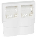 Cadre Appareillage saillie 2 postes pour moulures DLPlus épaisseur 16mm - blanc