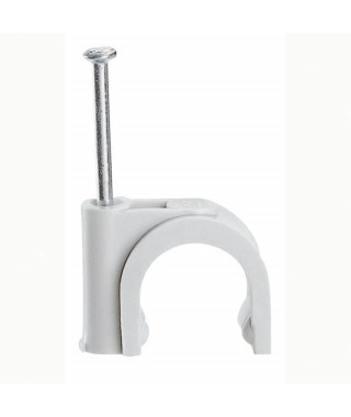 Attache Fixfor grise RAL7035 pour câble rond Ø8mm