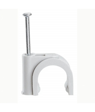 Attache Fixfor grise RAL7035 pour câble rond Ø10mm