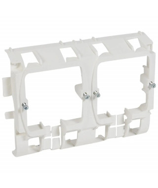 Support Mosaic 4 modules pour pose sur plinthe DLP 80x20mm ou 120x20mm - blanc