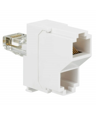 Doubleur saillie de RJ45 à 2 sorties réseau informatique
