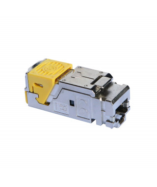 Lot de 6 connecteurs RJ45 cat.6A LCS³ pour panneau brassage STP droit et angle