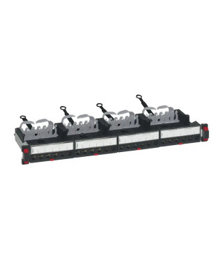 Panneau brassage droit 19pouces 1U LCS³ avec cassettes nues à équiper