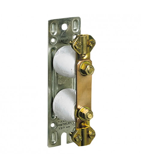 Barrette à cosses Cosga avec platine métal 150x45mm et fixation par vis Ø3