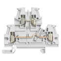 Bloc jonction de passage vis Viking 3 2 jonctions 2 étages 4mm² - pas 6mm - gris