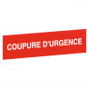 Etiquette autocollante ''coupure d'urgence'' - pour coffret ''bris de glace''