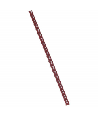 Repère Duplix conforme code couleur international - chiffre 2 sur fond rouge