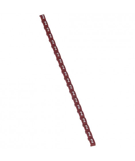 Repère Duplix conforme code couleur international - chiffre 2 sur fond rouge