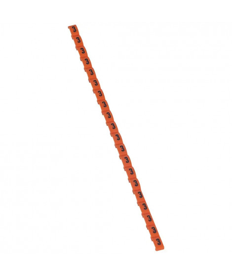 Repère Duplix conforme code couleur international - chiffre 3 sur fond orange