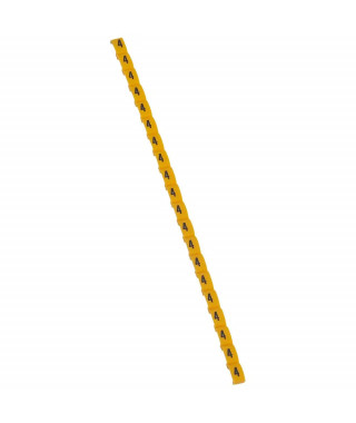Repère Duplix conforme code couleur international - chiffre 4 sur fond jaune