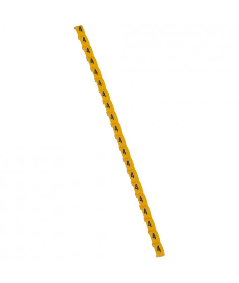 Repère Duplix conforme code couleur international - chiffre 4 sur fond jaune