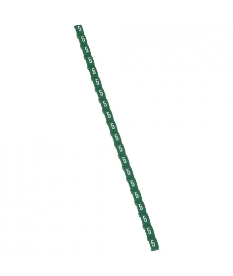 Repère Duplix conforme code couleur international - chiffre 5 sur fond vert