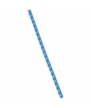 Repère Duplix conforme code couleur international - chiffre 6 sur fond bleu