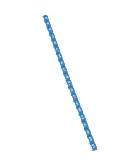 Repère Duplix conforme code couleur international - chiffre 6 sur fond bleu