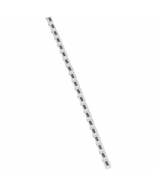 Repère Duplix conforme code couleur international - chiffre 9 sur fond blanc