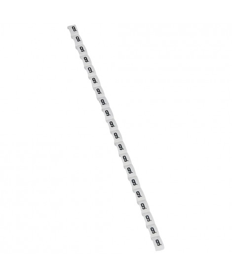 Repère Duplix conforme code couleur international - chiffre 9 sur fond blanc