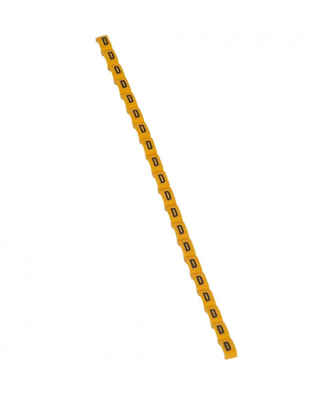 Repère Duplix lettre majuscule D noire sur fond jaune