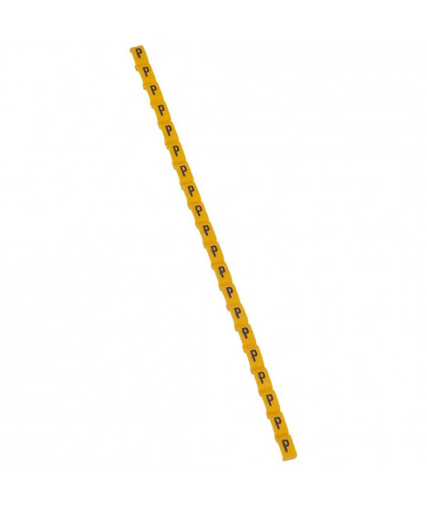 Repère Duplix lettre majuscule P noire sur fond jaune