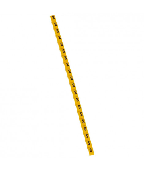 Repère Duplix lettre majuscule S noire sur fond jaune