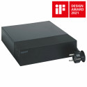 Rallonge TV 4x2P+T + 4x2P, interrupteur, parafoudre et cordon 2m - noir