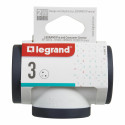 Fiche 3x2P+T latérales 16A 230V 3680W - blanc/gris foncé