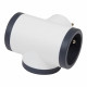 Fiche 3x2P+T latérales 16A 230V 3680W - blanc/gris foncé