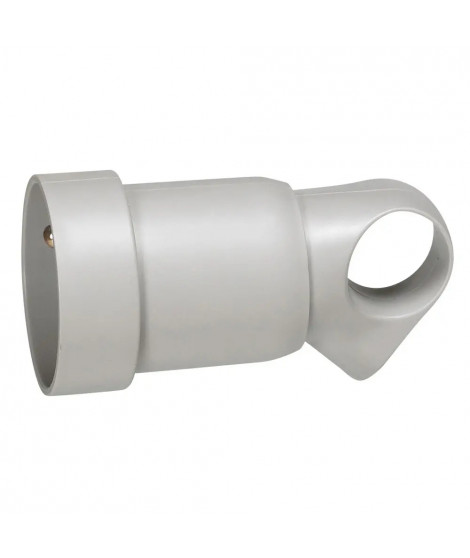 Prolongateur plastique 2P+T 16A à anneau - gris